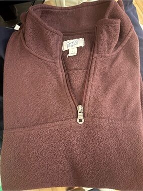 Croft & Barrow Men’s  Half-Zip Fleece Pullover - Burgundy